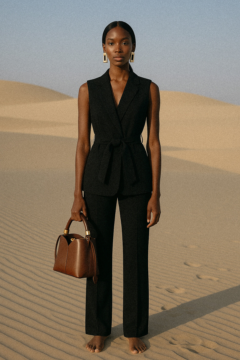 Belted Blazer & Trousers Set