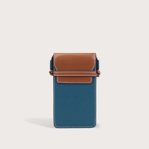 Aurore Phone Bag | Bleu Ciel & Châtaigne